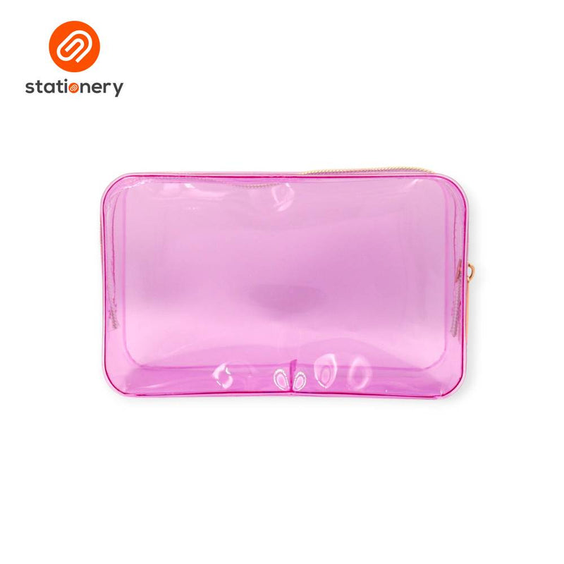 PVC Colored Pouch with Rose Gold Zipper-zoom-