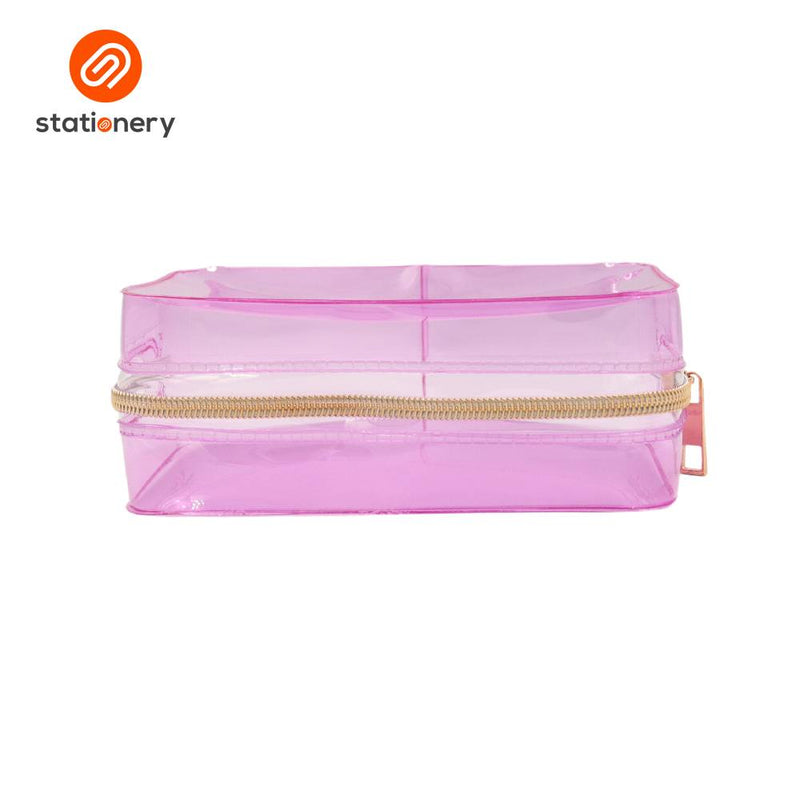PVC Colored Pouch with Rose Gold Zipper-zoom-
