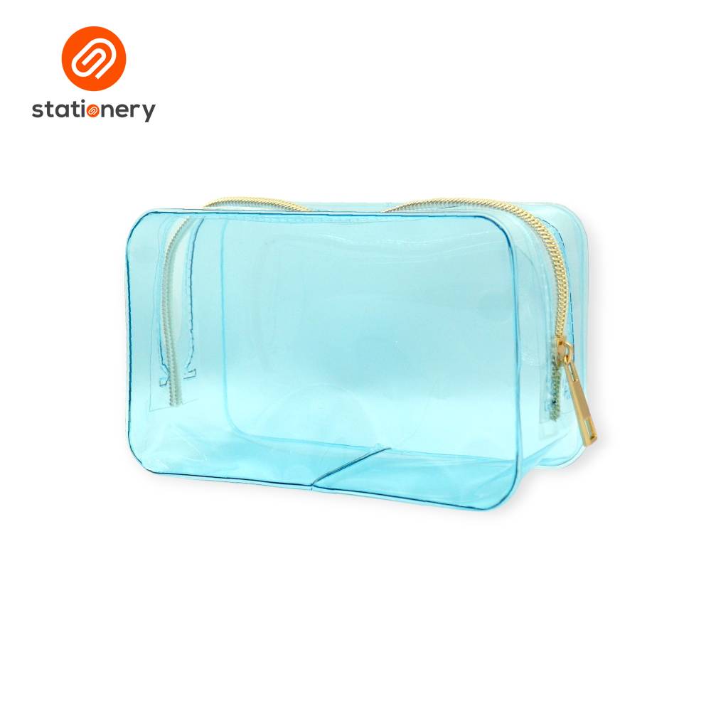 PVC Colored Pouch with Rose Gold Zipper-zoom-4