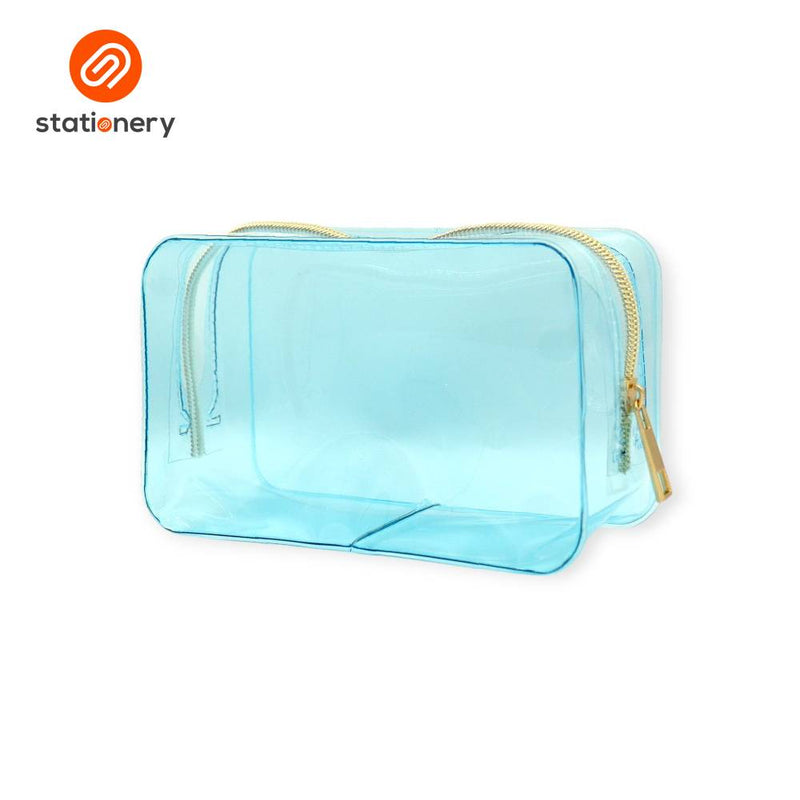 PVC Colored Pouch with Rose Gold Zipper-zoom-