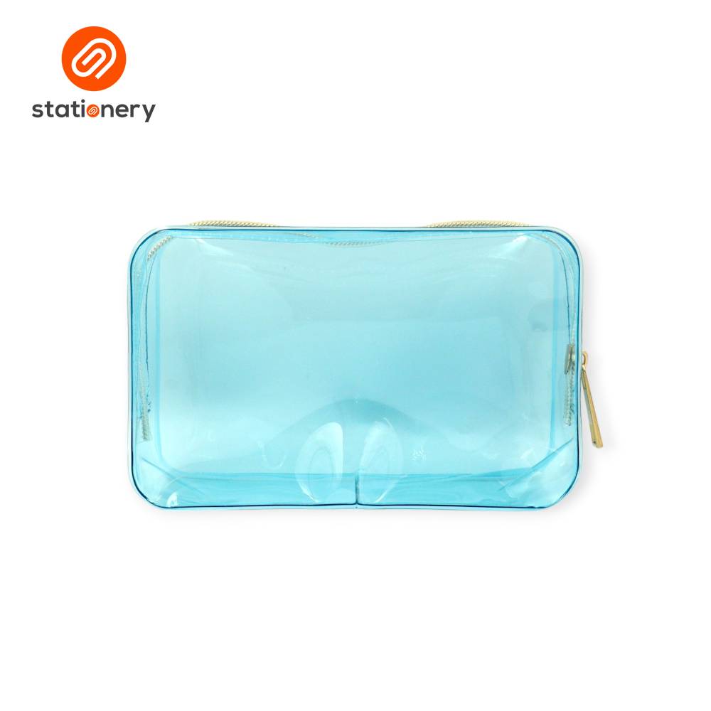 PVC Colored Pouch with Rose Gold Zipper-5