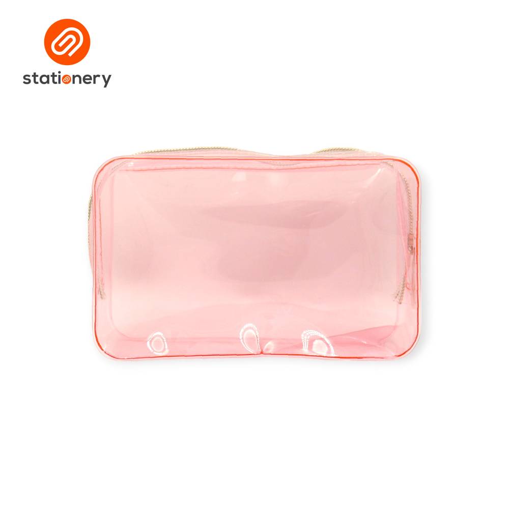 PVC Colored Pouch with Rose Gold Zipper-11