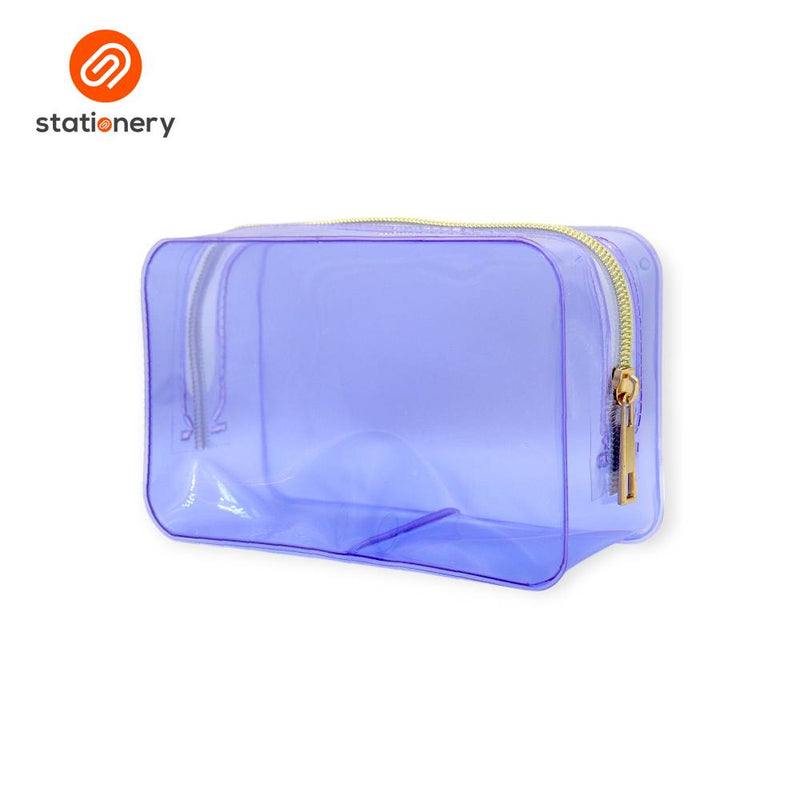 PVC Colored Pouch with Rose Gold Zipper-zoom-