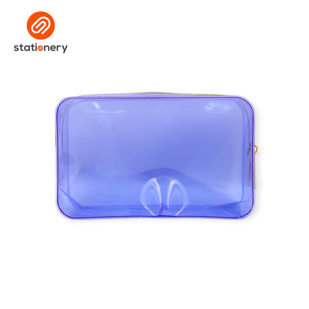 PVC Colored Pouch with Rose Gold Zipper