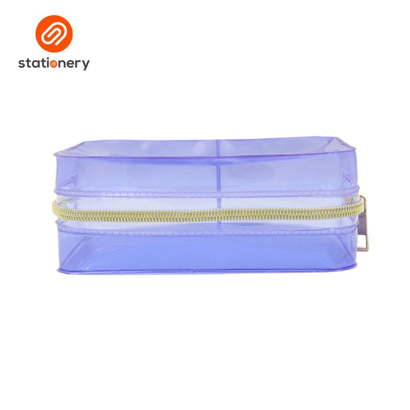 PVC Colored Pouch with Rose Gold Zipper-zoom-