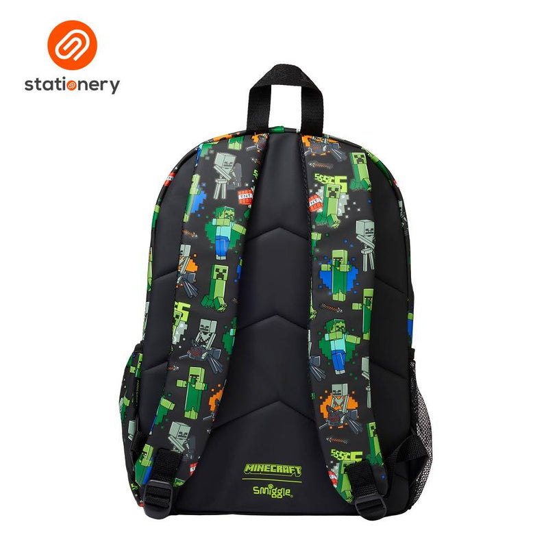 Smiggle Minecraft Classic Backpack - Black-zoom-