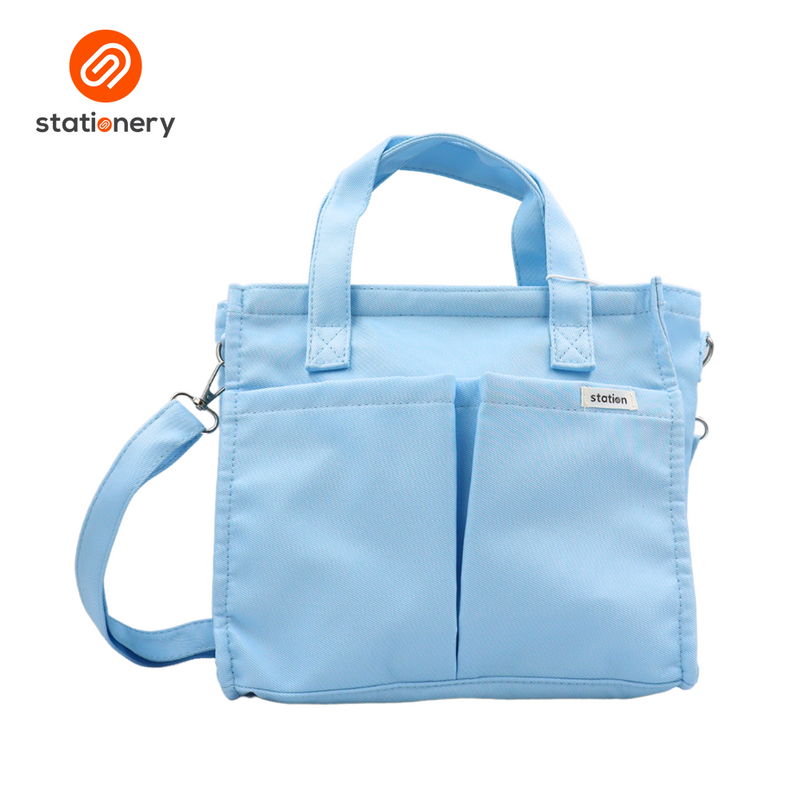 Small Tote Bag Two Front Pockets - 25.5x10x22cm-zoom-