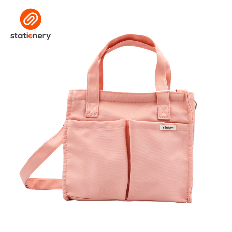 Small Tote Bag Two Front Pockets - 25.5x10x22cm-zoom-