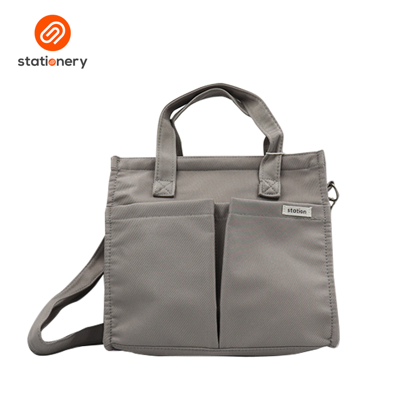 Small Tote Bag Two Front Pockets - 25.5x10x22cm-zoom-