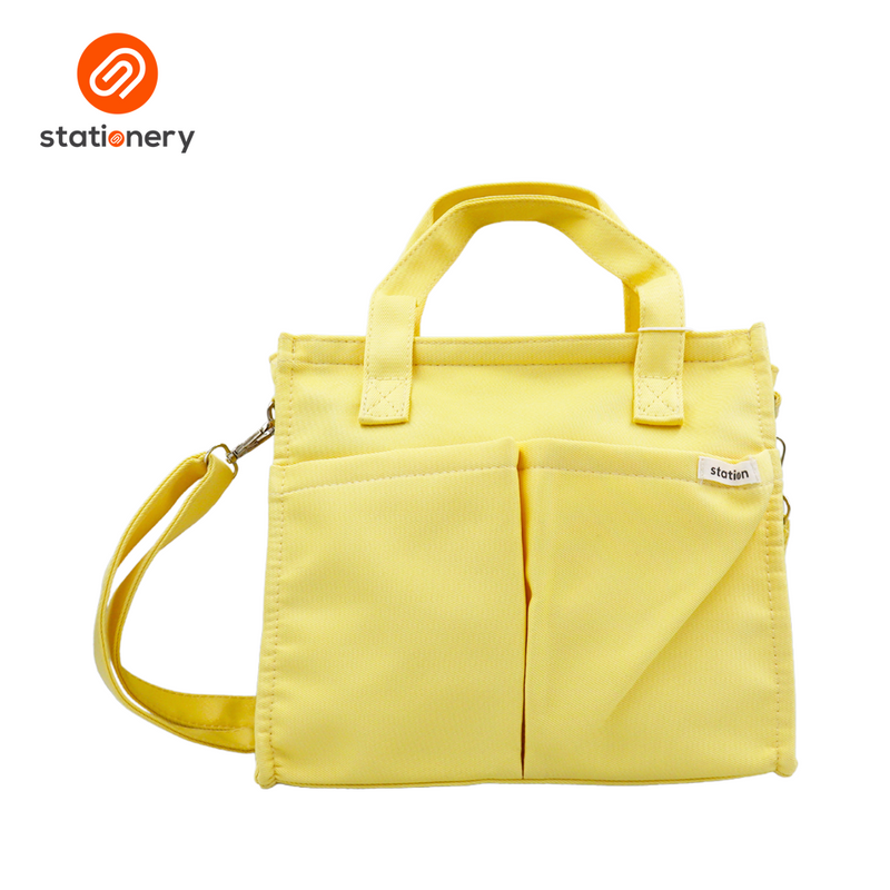 Small Tote Bag Two Front Pockets - 25.5x10x22cm-zoom-