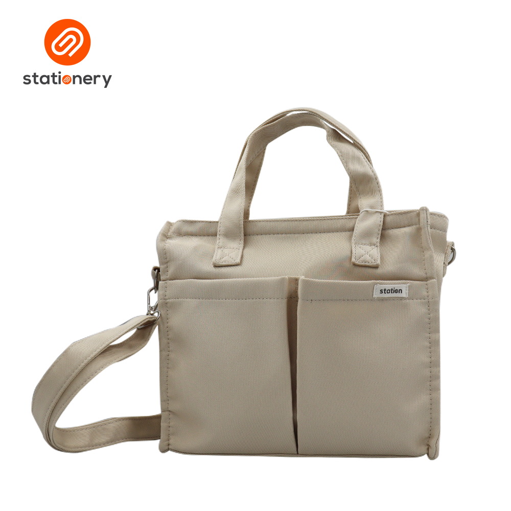 Small Tote Bag Two Front Pockets - 25.5x10x22cm-7