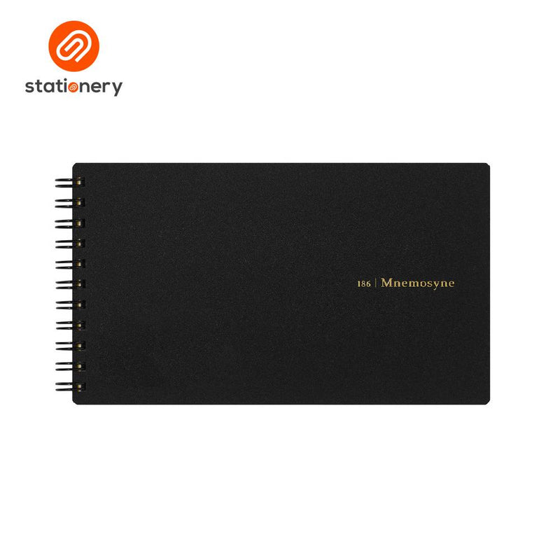 Maruman Mnemosyne N186 Side Spiral Horizontal Pad 100x184mm - 80 Sheets-zoom-