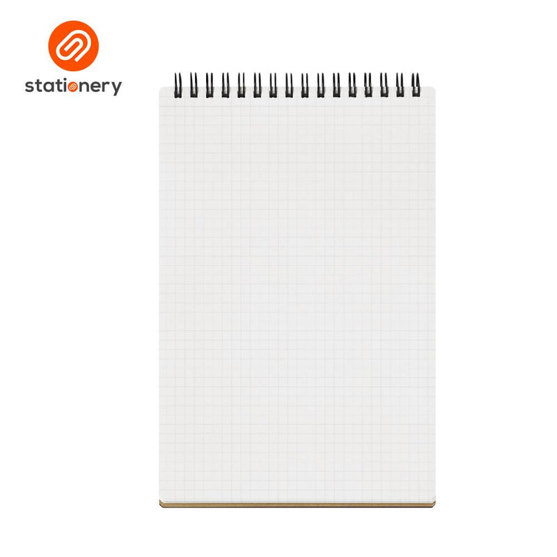 Maruman Mnemosyne N165 Top Spiral Grid Memo Pad A5 - 70 Sheets-zoom-