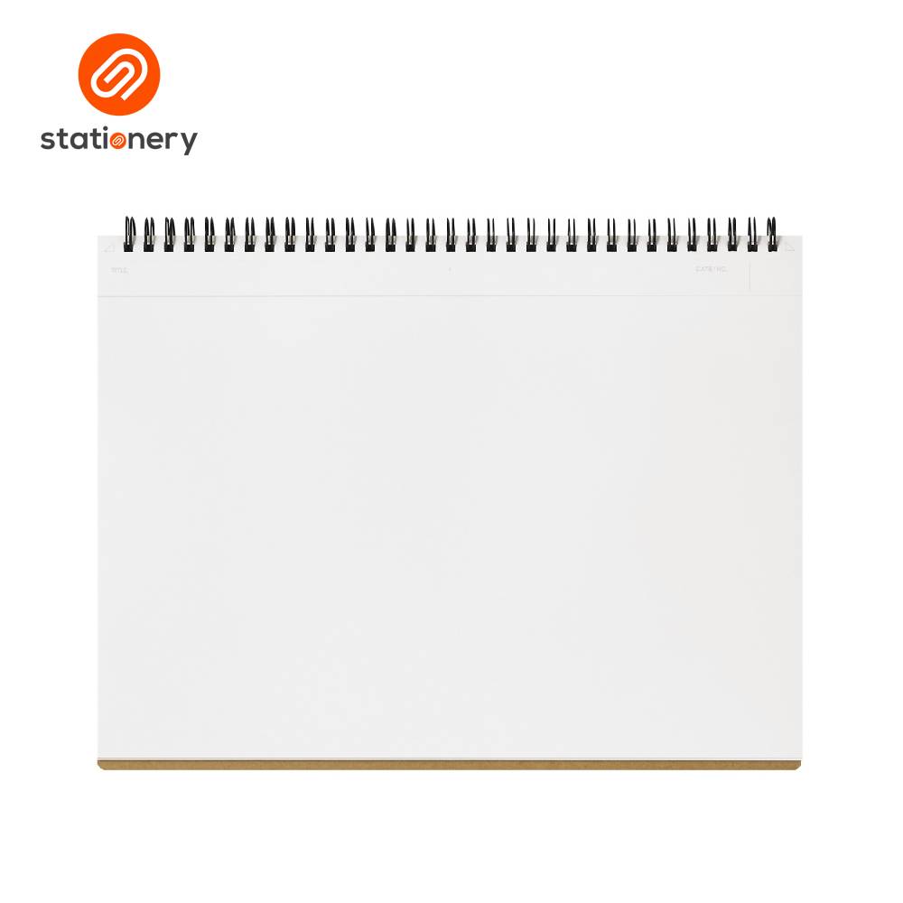 Maruman Mnemosyne N181A Top Spiral Horizontal Blank Notebook A4 - 70 Sheets-5
