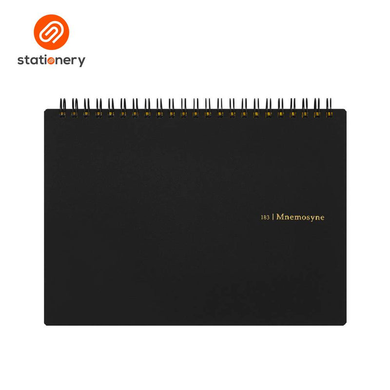 Maruman Mnemosyne N183A Top Spiral Horizontal Blank Notebook A5 - 70 Sheets-zoom-
