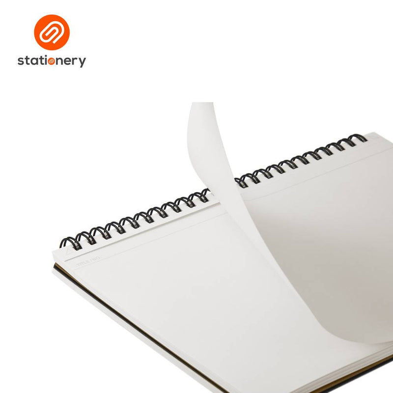 Maruman Mnemosyne N183A Top Spiral Horizontal Blank Notebook A5 - 70 Sheets-zoom-