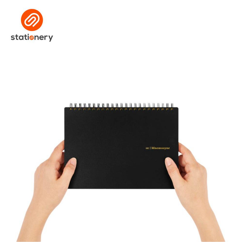 Maruman Mnemosyne N183A Top Spiral Horizontal Blank Notebook A5 - 70 Sheets-zoom-