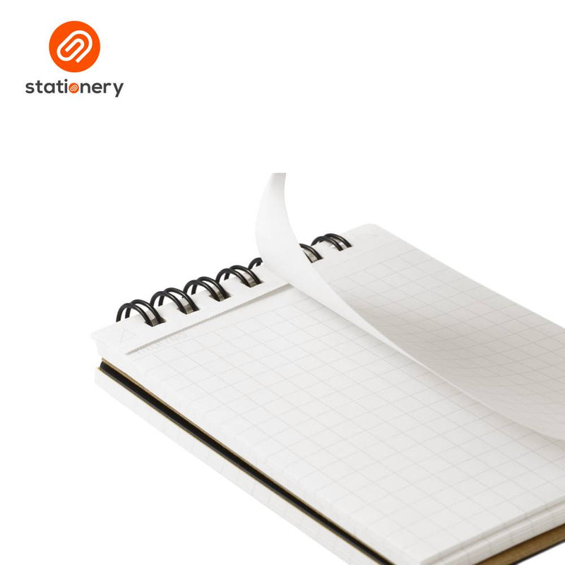 Maruman Mnemosyne N184A Top Spiral Horizontal Grid Memo Pad A7 - 70 Sheets-zoom-