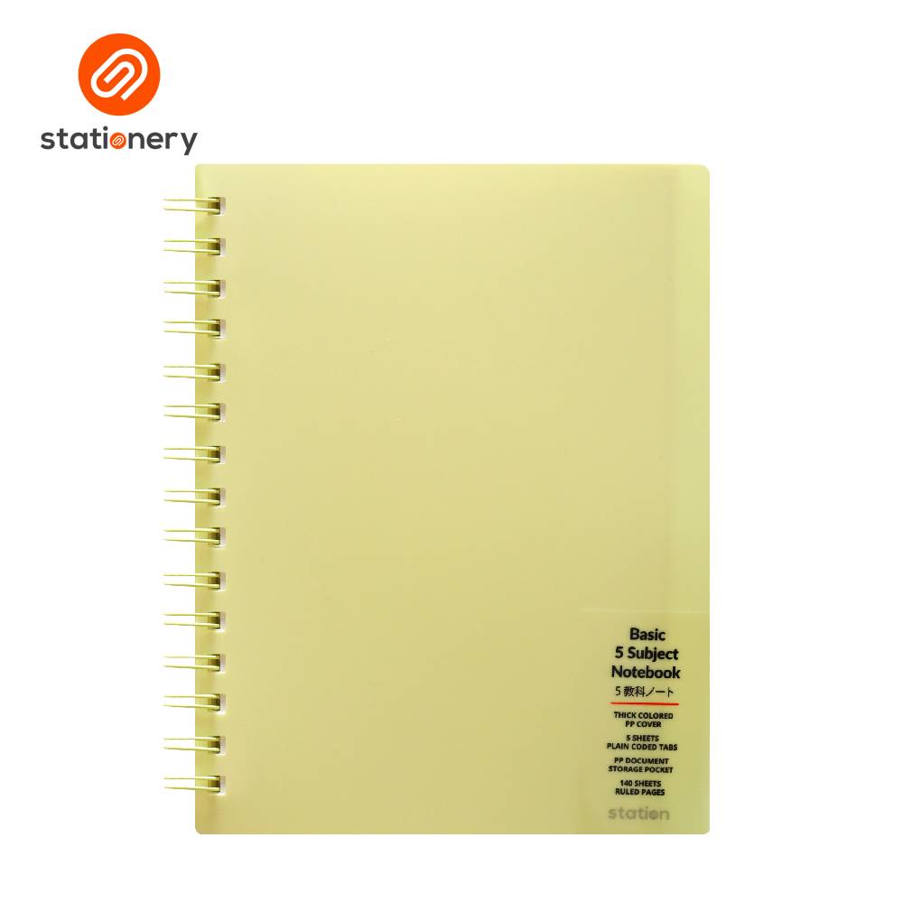 Basic 5 Subject Notebook PP with Pouch - Pastel Color-zoom-7
