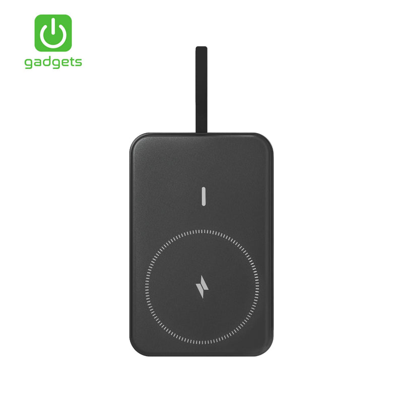 Gadgets Wireless Powerbank 1000mAh with Cable - Black-zoom-