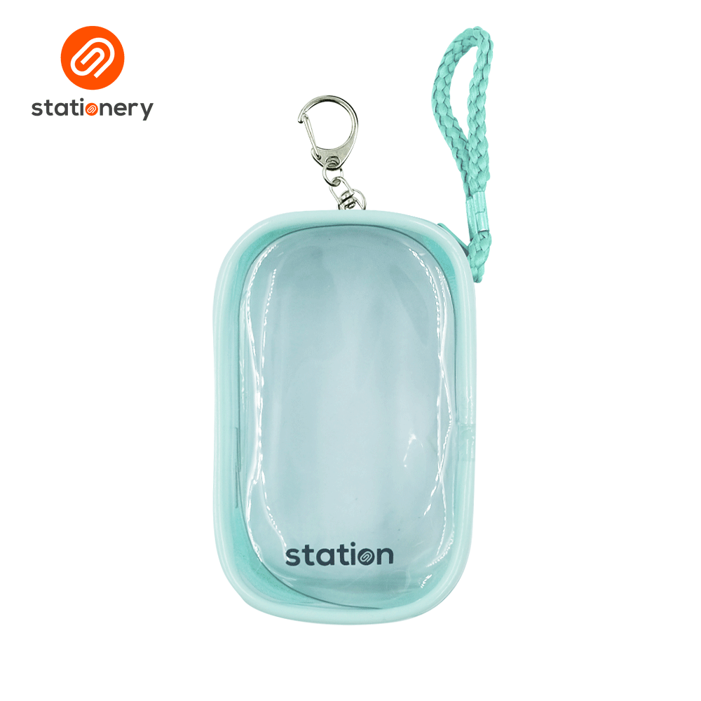 Clear Mini Square Mesh Pouch with Colored Piping - 10.5x6.5x4cm-6