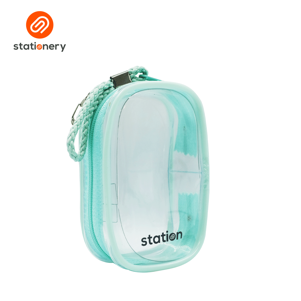 Clear Mini Square Mesh Pouch with Colored Piping - 10.5x6.5x4cm-zoom-7