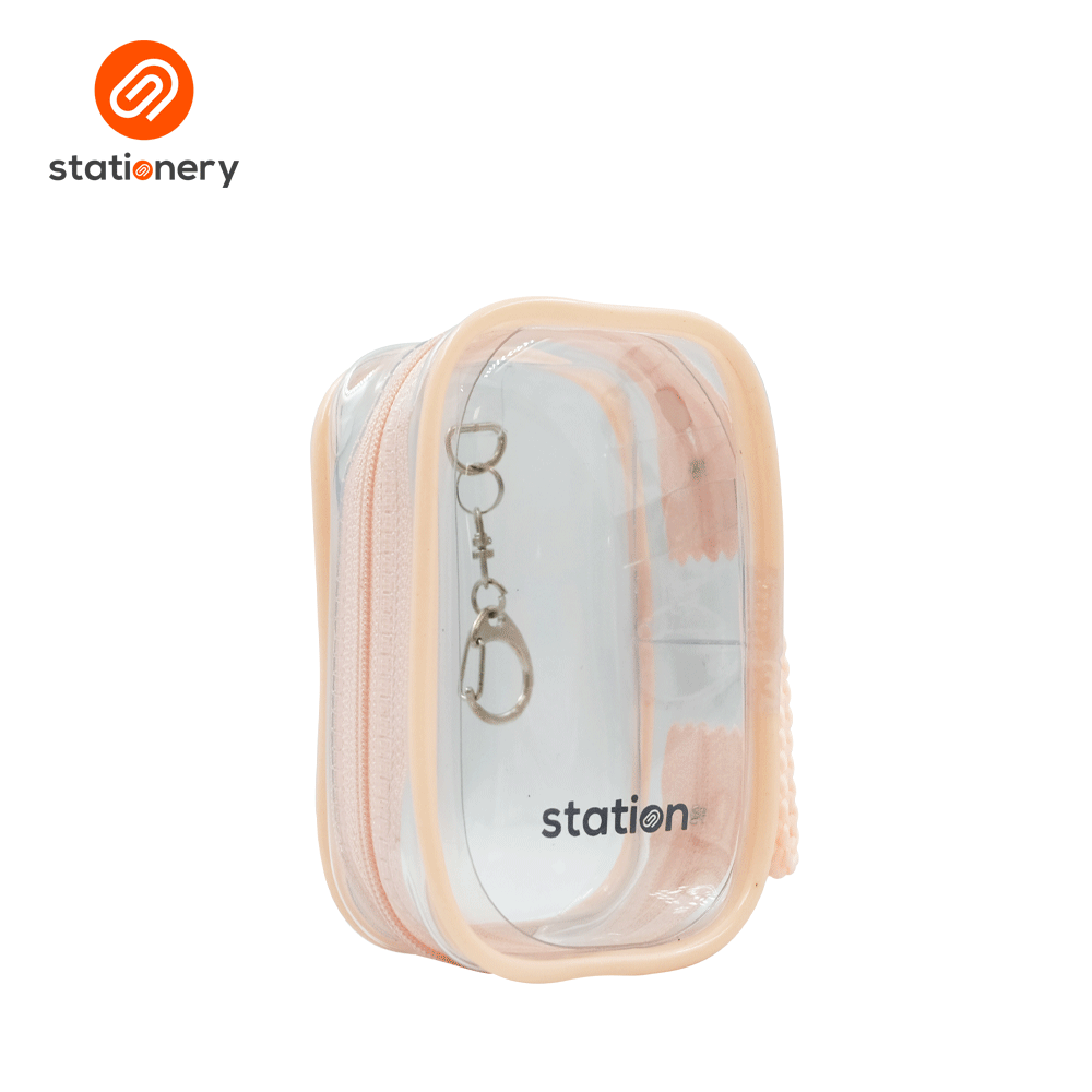 Clear Mini Square Mesh Pouch with Colored Piping - 10.5x6.5x4cm-zoom-5