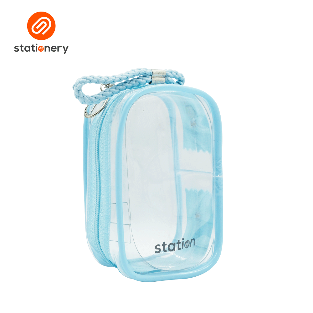 Clear Mini Square Mesh Pouch with Colored Piping - 10.5x6.5x4cm-9