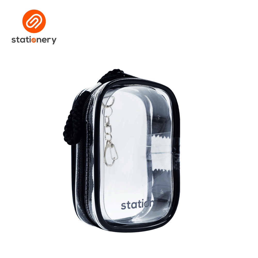 Clear Mini Square Mesh Pouch with Colored Piping - 10.5x6.5x4cm-15