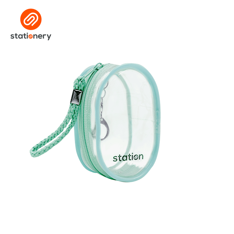 Clear Mini Oblong Mesh Pouch with Colored Piping - 10x6x4cm-zoom-