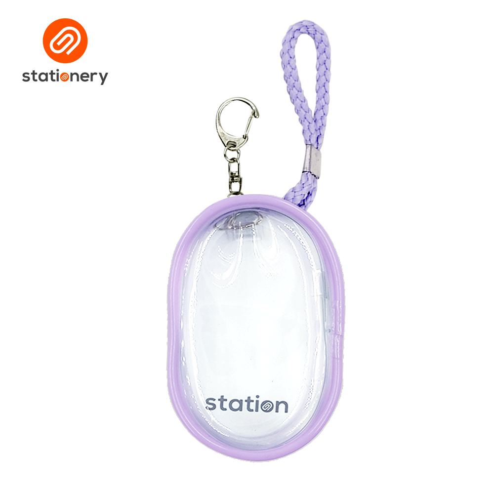 Clear Mini Oblong Mesh Pouch with Colored Piping - 10x6x4cm-2