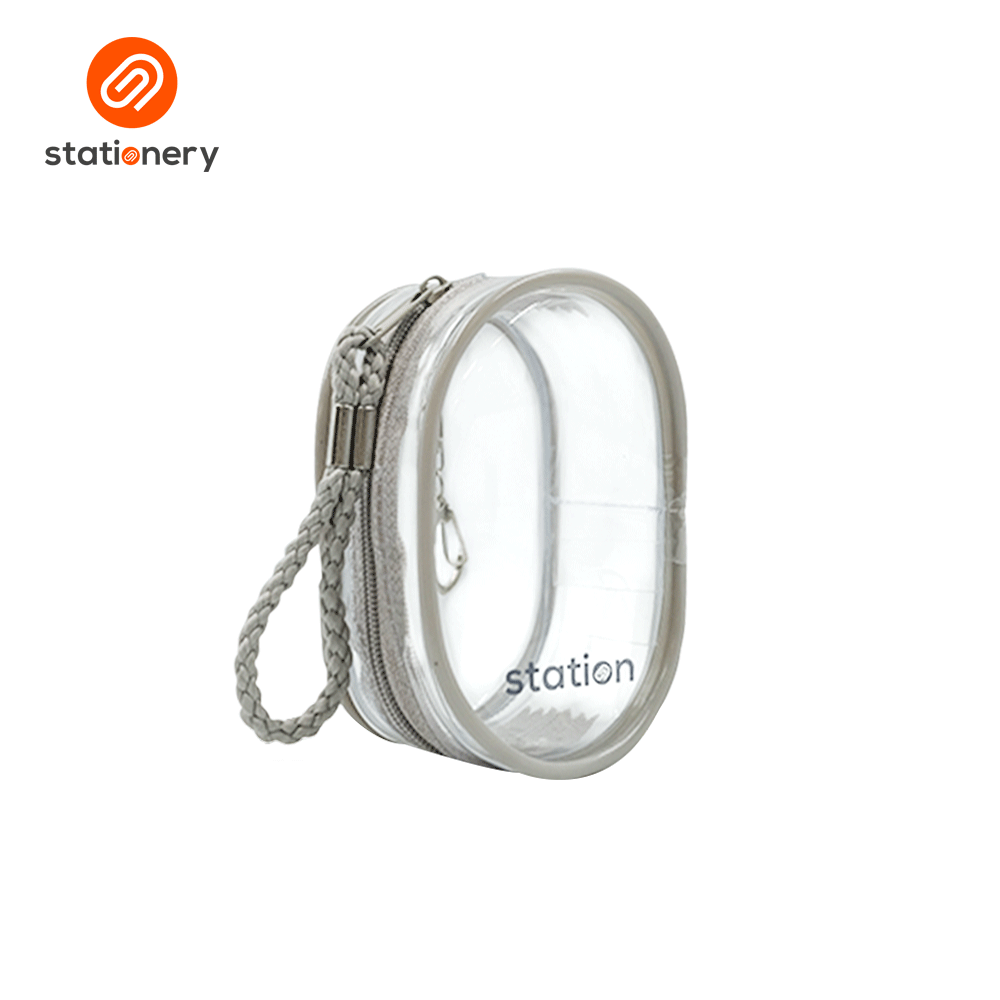 Clear Mini Oblong Mesh Pouch with Colored Piping - 10x6x4cm-13
