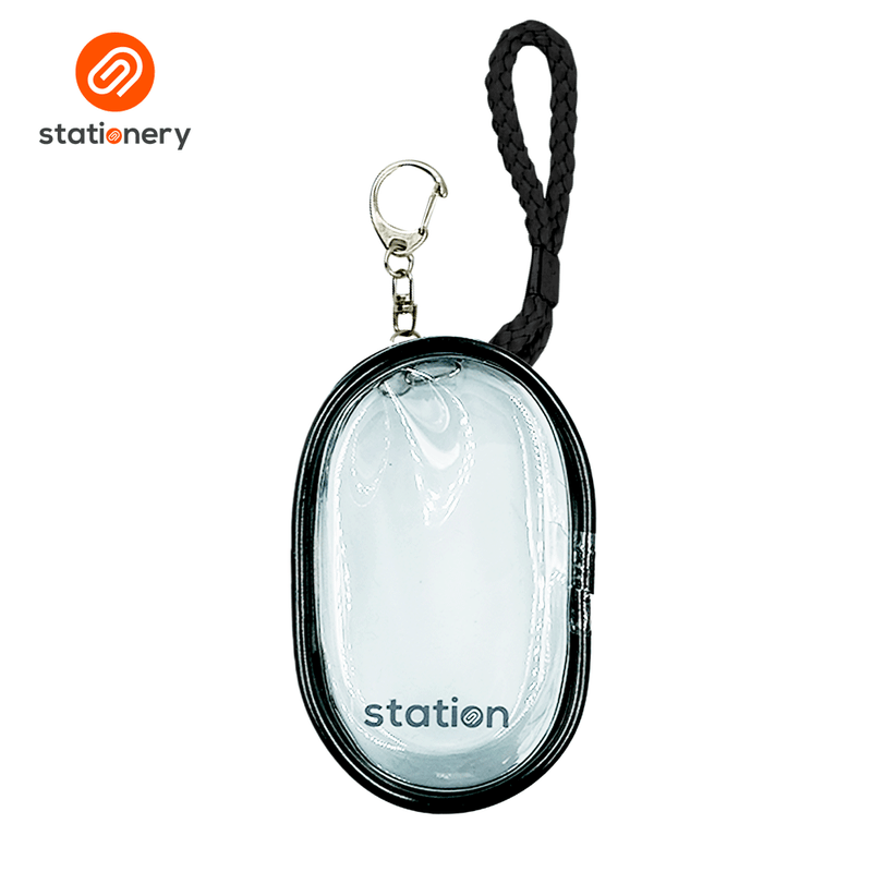 Clear Mini Oblong Mesh Pouch with Colored Piping - 10x6x4cm-zoom-