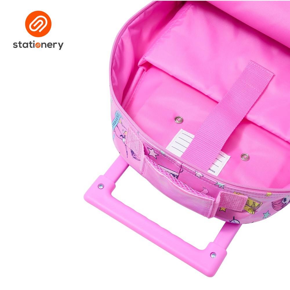 Smiggle Harry Potter Trolley Backpack With Light Up Wheels - Pink
