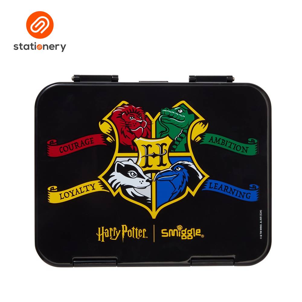 Smiggle Harry Potter Large Happy Bento Lunchbox - Black
