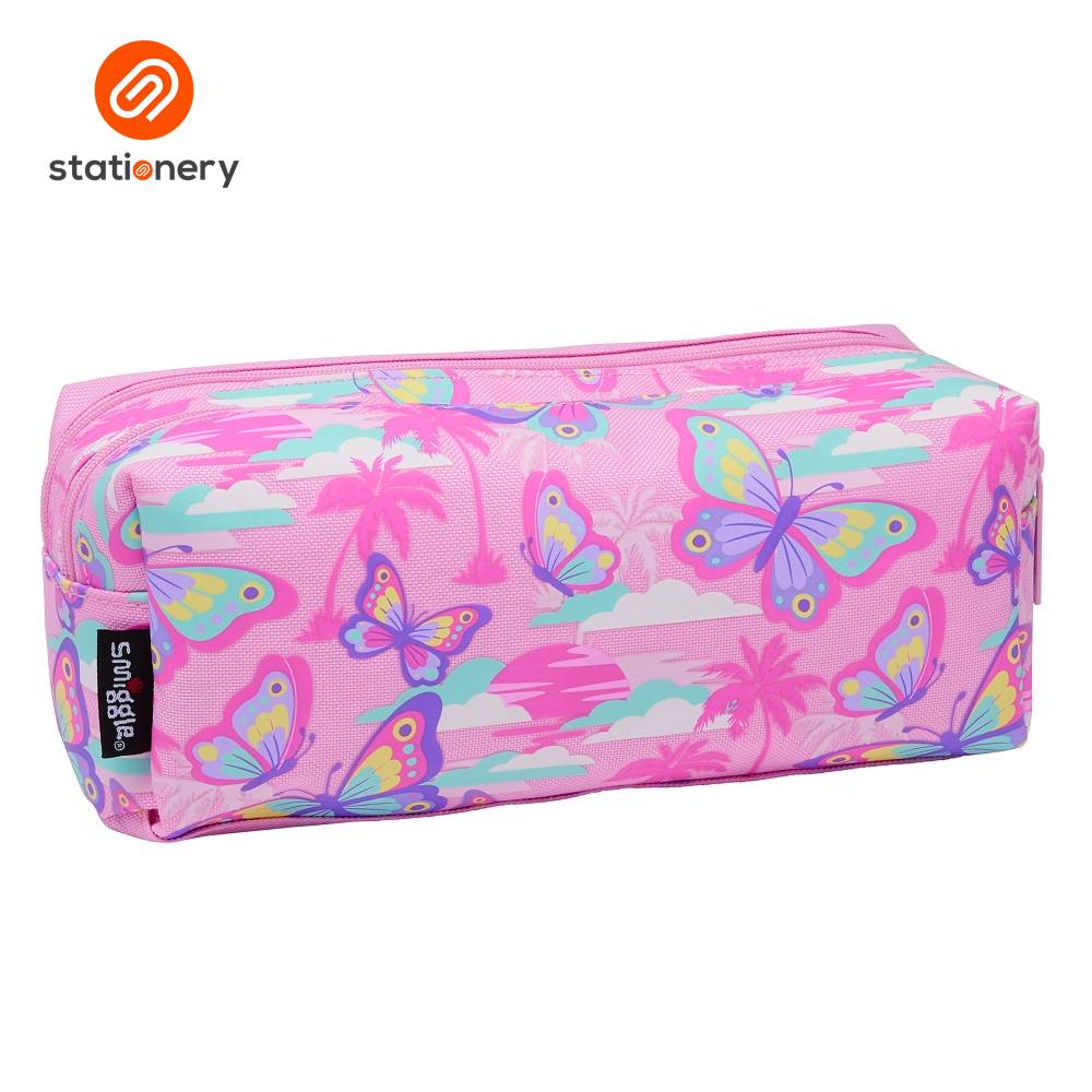 Smiggle Rush Twin Zip Pencil Case - Pink-zoom-2