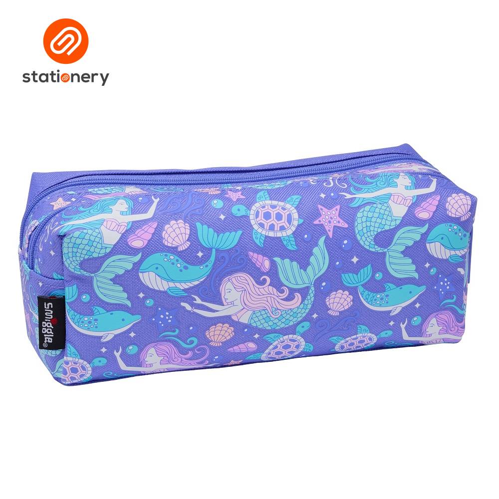 Smiggle Rush Twin Zip Pencil Case - Purple
