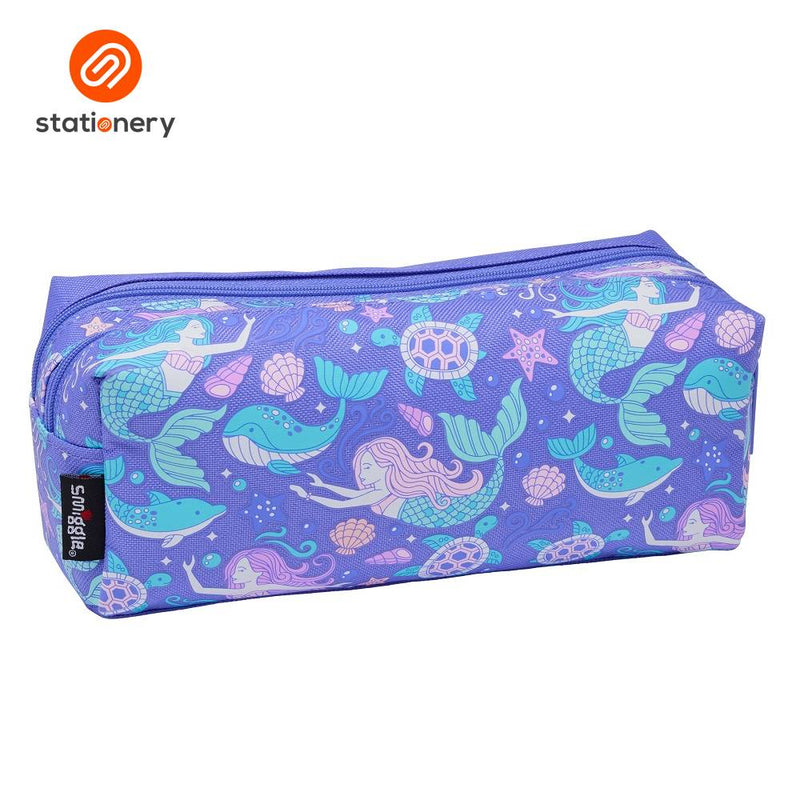 Smiggle Rush Twin Zip Pencil Case - Purple-zoom-