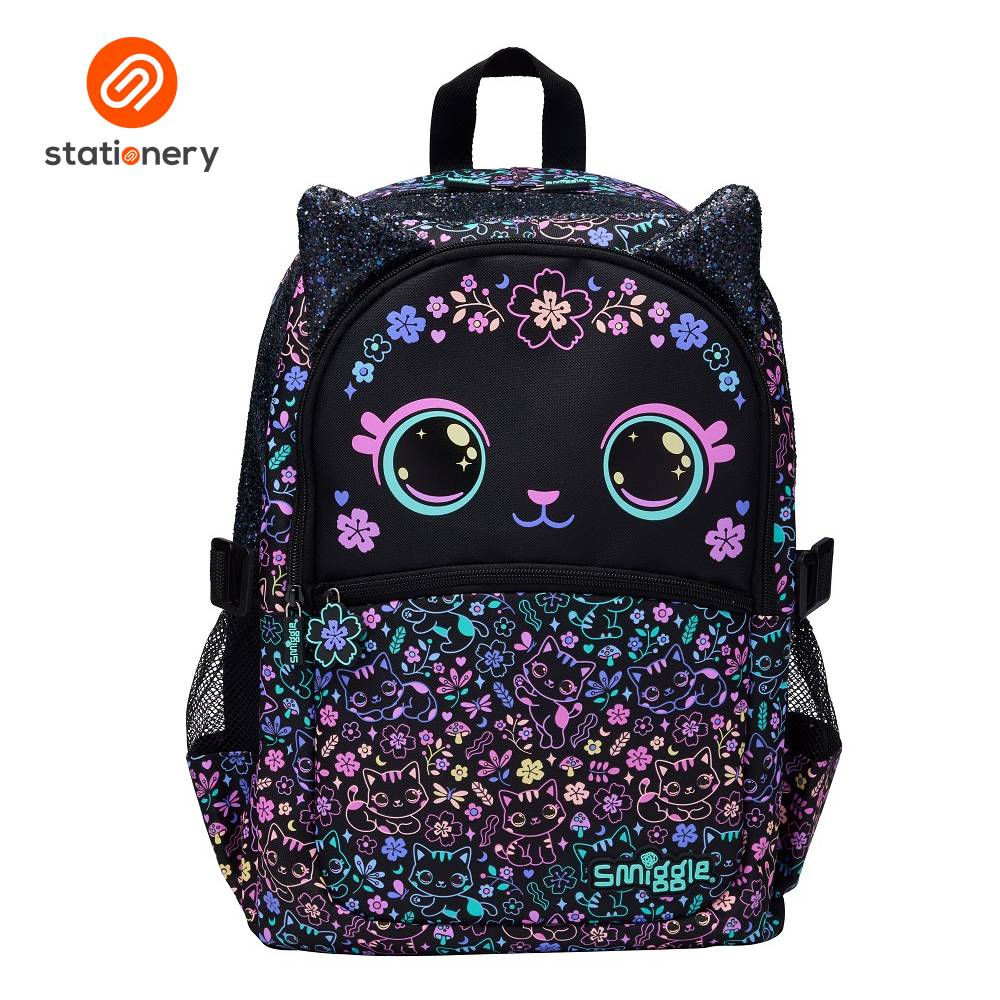 Smiggle Eclipse Classic Backpack - Black Mix-zoom-1