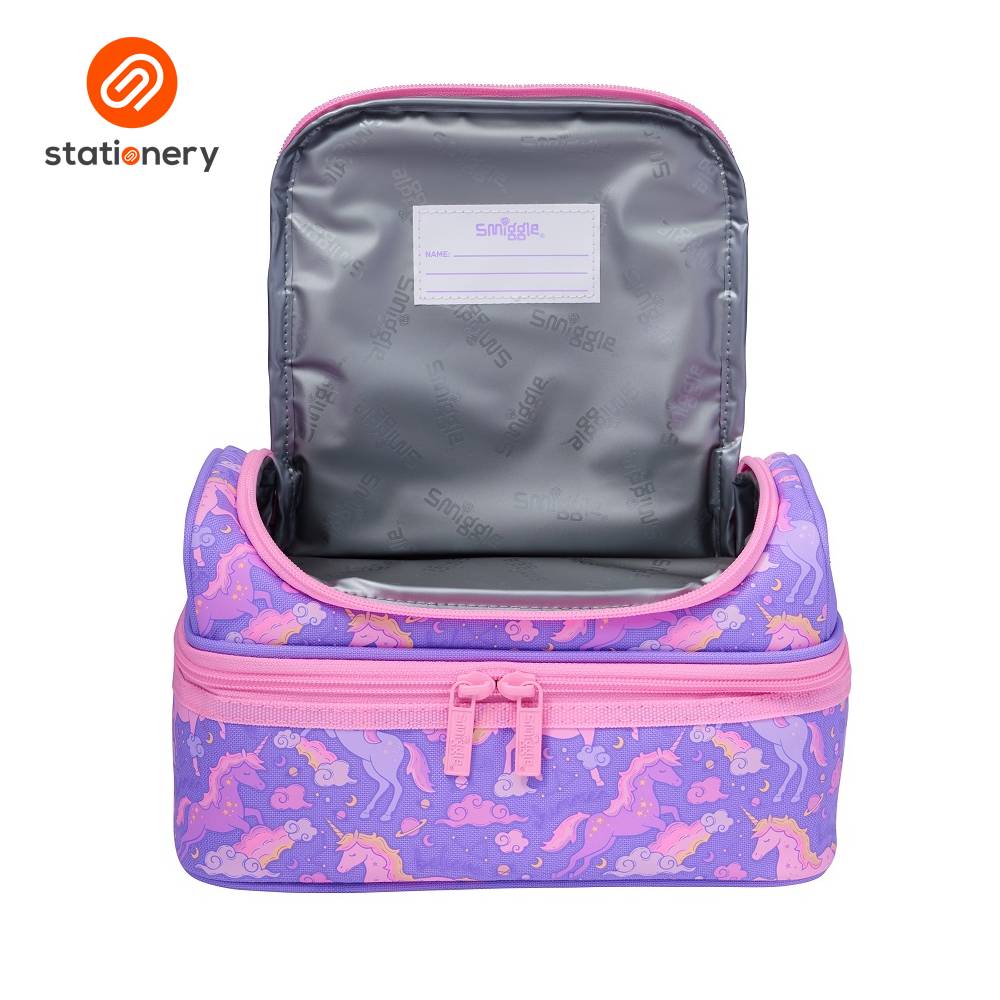 Smiggle Eclipse Double Decker Lunchbox - Lilac
