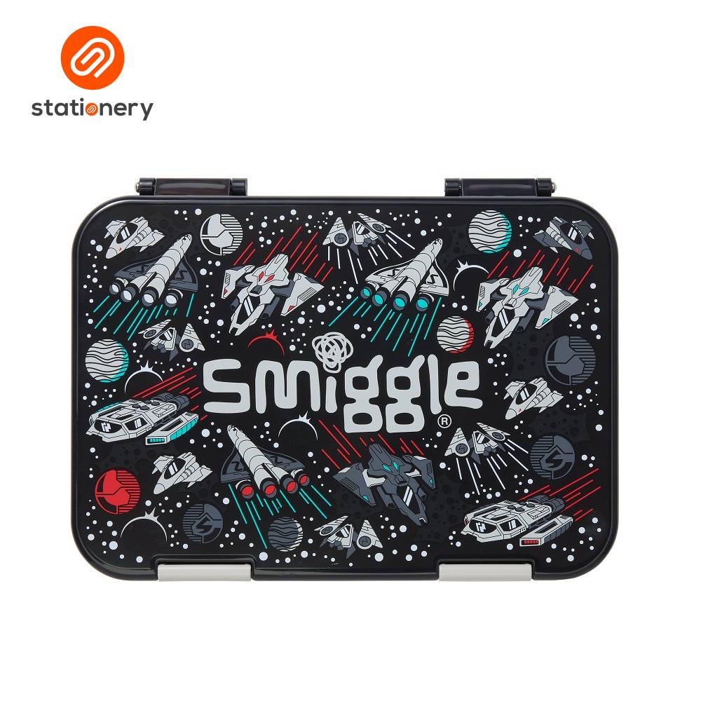 Smiggle Eclipse Medium Bento Lunchbox - Black