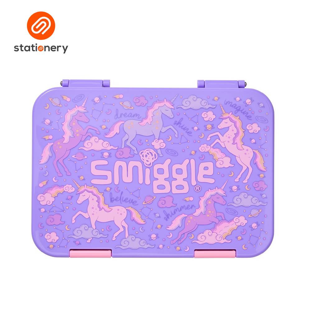 Smiggle Eclipse Medium Bento Lunchbox - Lilac