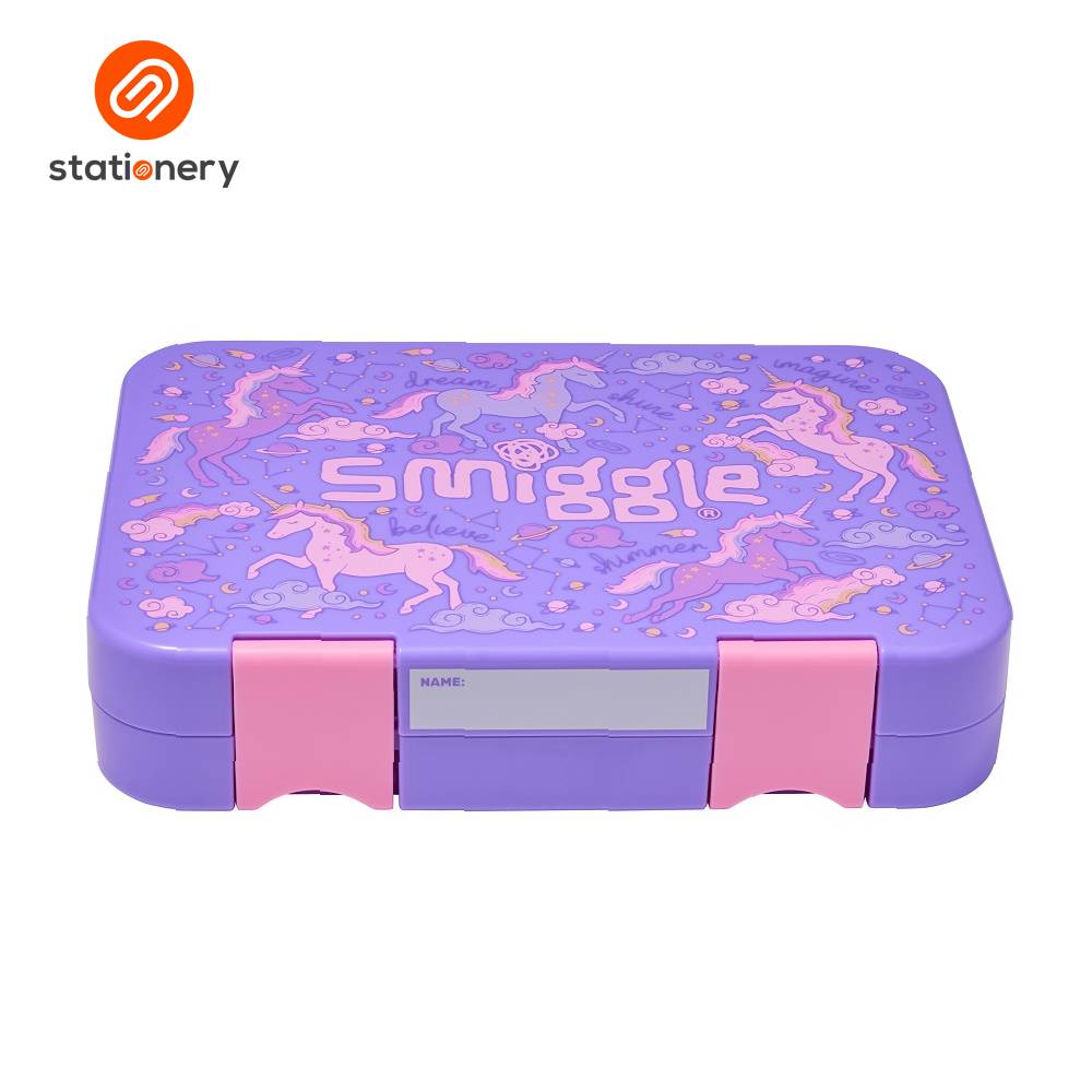 Smiggle Eclipse Medium Bento Lunchbox - Lilac-3