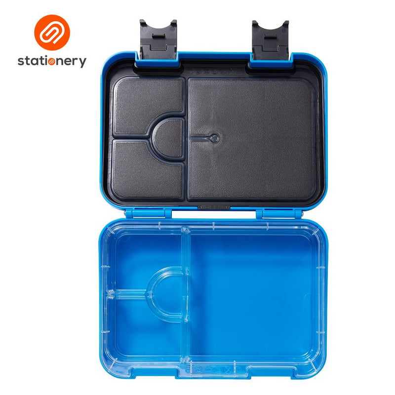 Smiggle Eclipse Medium Bento Lunchbox - Mid Blue-zoom-
