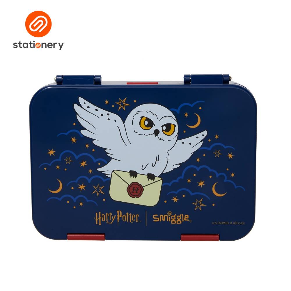 Smiggle Hedwig Medium Bento Lunchbox - Navy