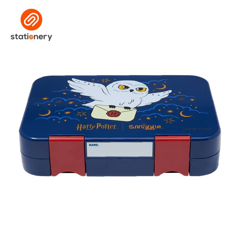 Smiggle Hedwig Medium Bento Lunchbox - Navy-zoom-