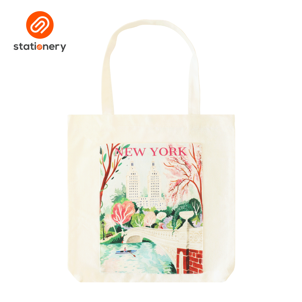 Canvas Tote Bag with Pocket - Main Image