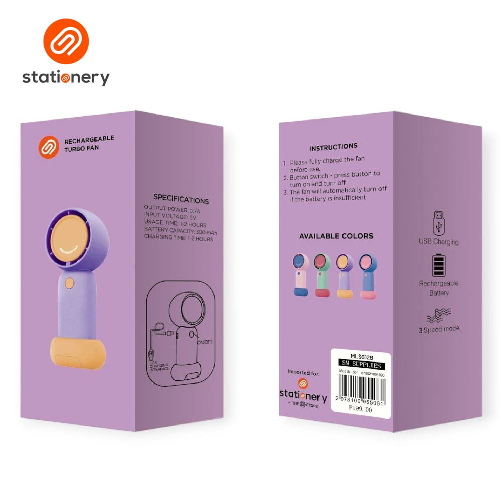 Rechargeable Turbo Fan with Stand-8