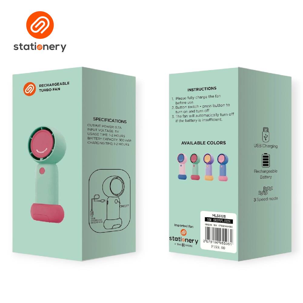 Rechargeable Turbo Fan with Stand-zoom-4