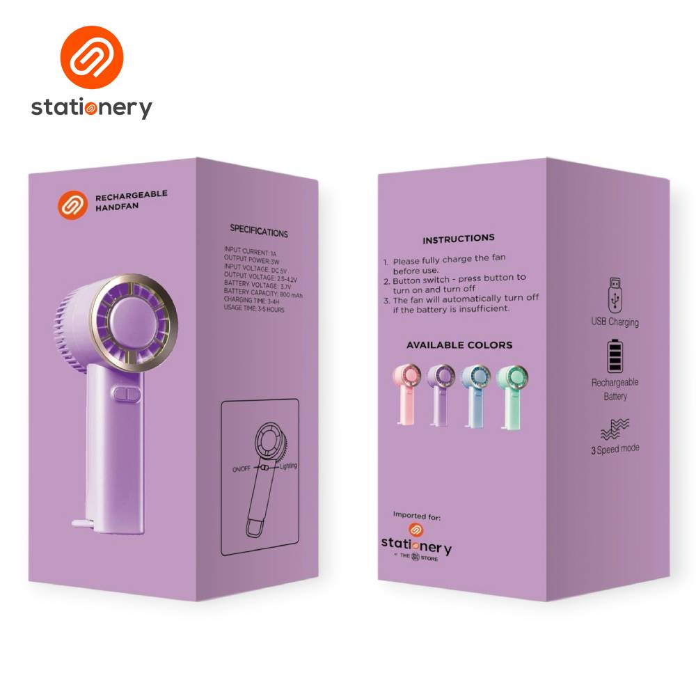 Rechargeable Fancy Hand Fan with Lighting-8